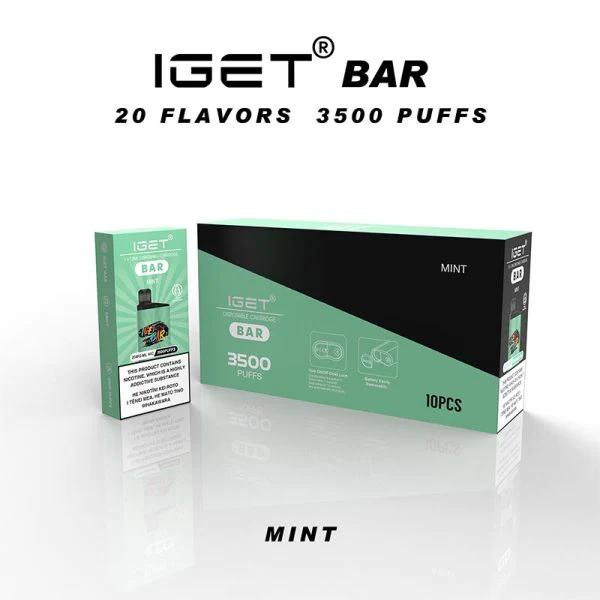 a mint flavour iget bar 3500 puffs
