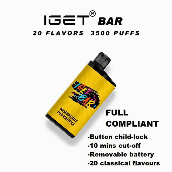 a yellow iget bar 3500 puffs 2.0