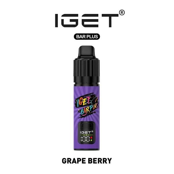 iget bar plus v3 grape berry flavor in purple color