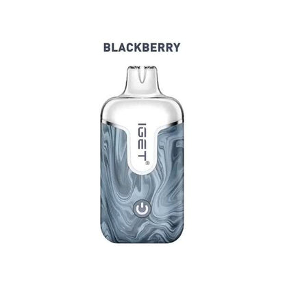 a grey pod vape of iget halo blackberry flavor