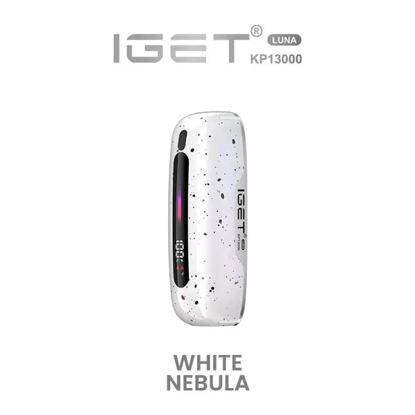 a white nebula iget luna vape device