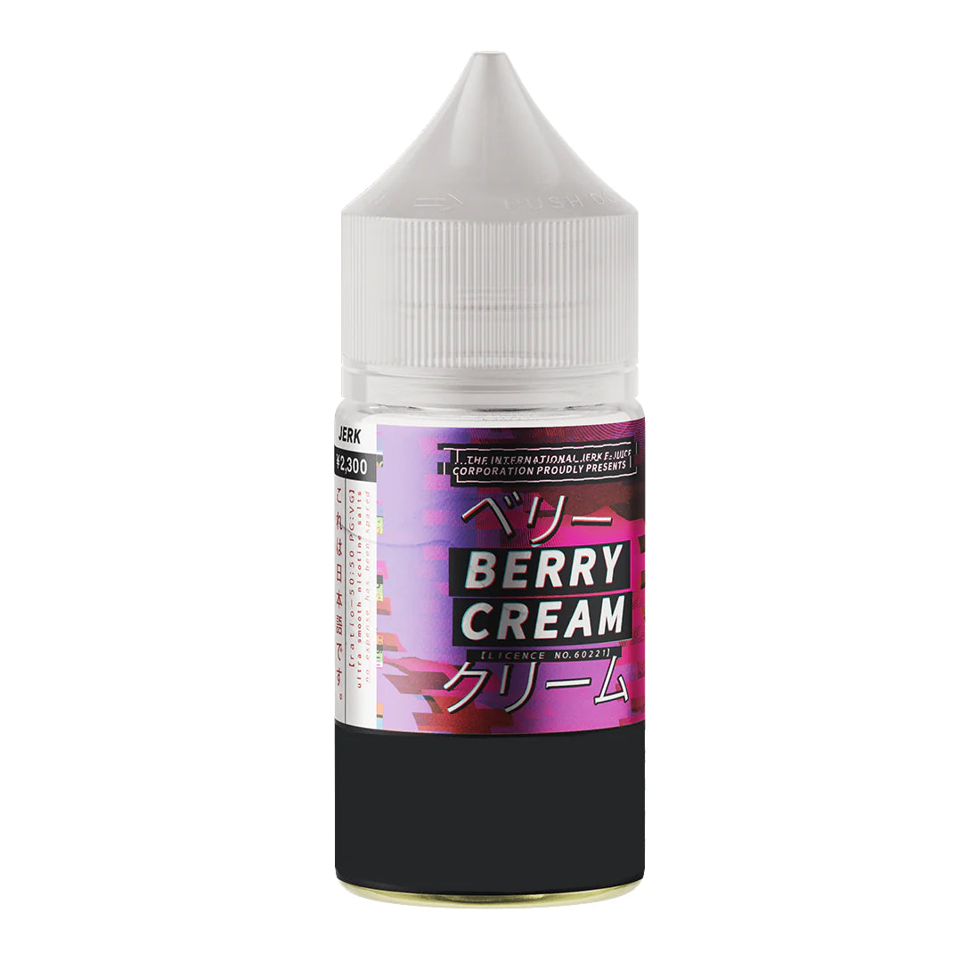 a purple bottle of e-liquid with white cap