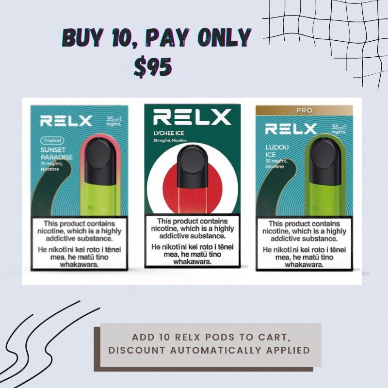 three boxes of relx replacement pods and special discount