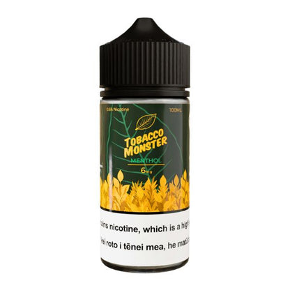 a bottle of tobacco monster menthol flavor