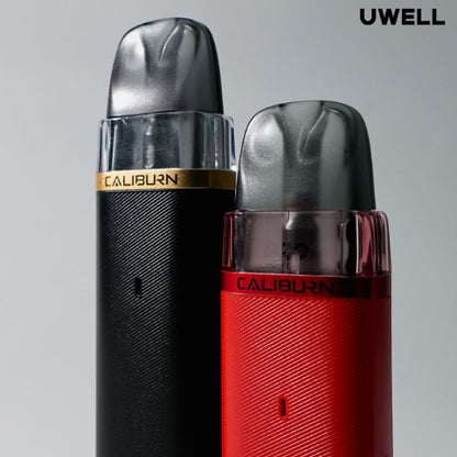 a black and red colors vape pods from uwell caliburn g3