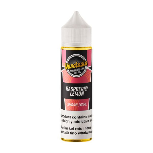 a pink bottle of vapetasia killer fruits in raspberry lemon flavor
