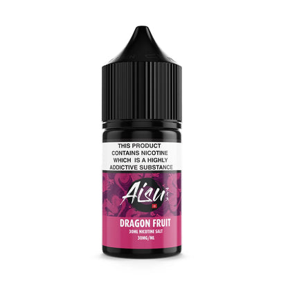 purple bottle of aisu nic salts dragon fruit flavour