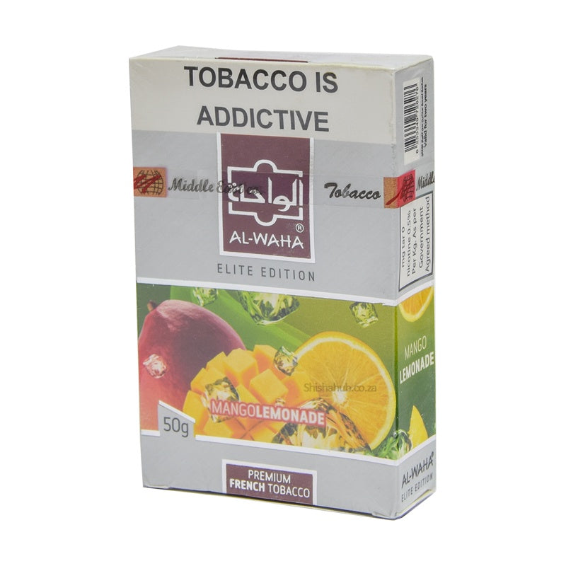 A box of hookah flavour al waha with mango ang lemon pictures