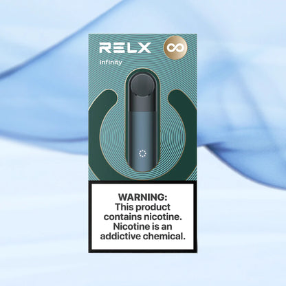 a box of relx infinity pod green color