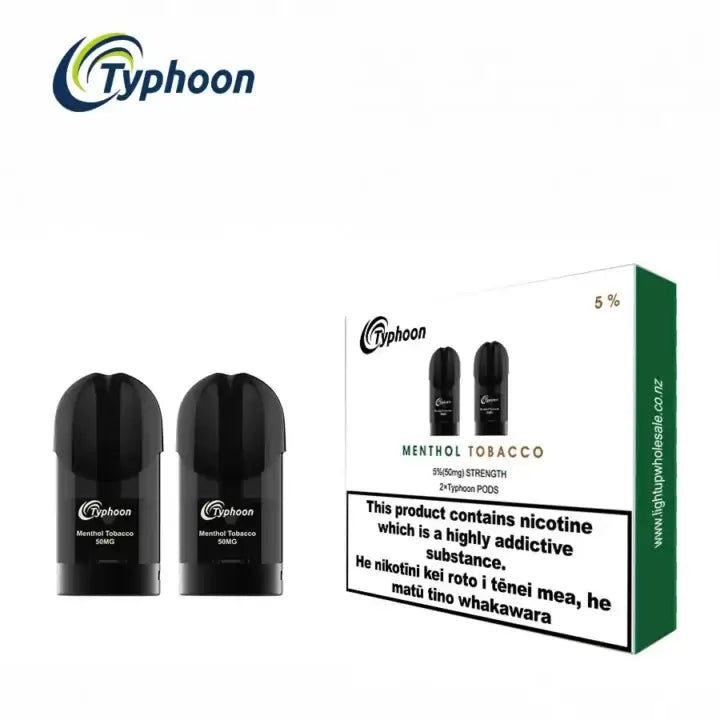 two black pods and a white box of typhoon pods